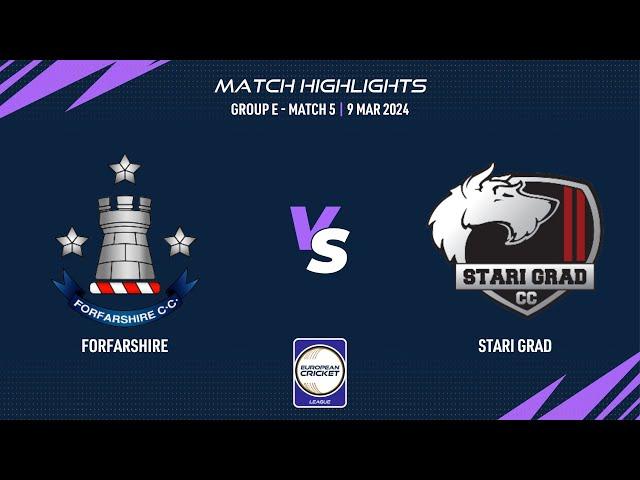 Group E, Match 5 - FOR vs STG | Highlights | European Cricket League 2024 | 9 March 2024 | ECL24.061