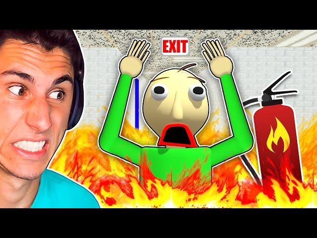 I Set Baldi's School ON FIRE!