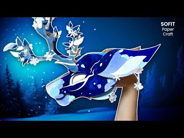 How to make a paper Deer “Northern Lights” on hand. / Sofit PaperCraft / DIY