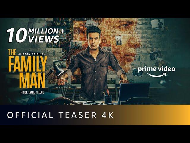 The Family Man Season 2 - Official Teaser 4K | Raj & DK | Manoj Bajpayee, Samantha | Amazon Original