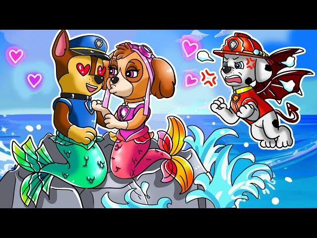 PAW Patrol Ultimate Rescue | Chase and Skye Turn Intro Mermaid - Very Happy Story | Rainbow