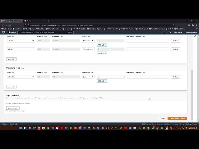 open port EC2 AWS