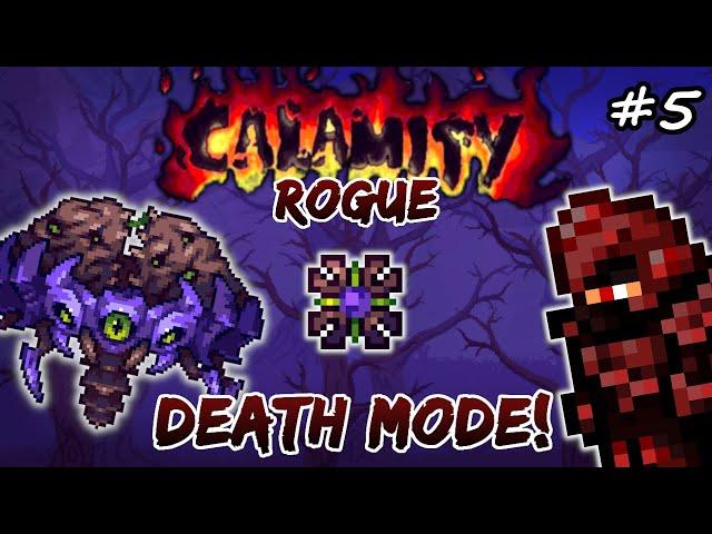 Terraria HIVE MIND Boss in DEATH MODE! Terraria Calamity Mod Let's Play #5 | Rogue Class Playthrough