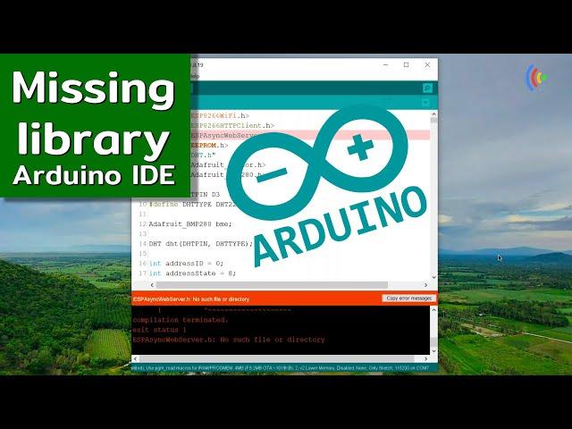 Missing libraries, Arduino IDE, 09/12/2022