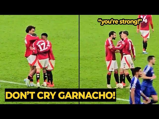 Bruno, Zirkzee, Amad MOTIVATE Garnacho who looks SAD didn't celebrated after his goal vs Leicester