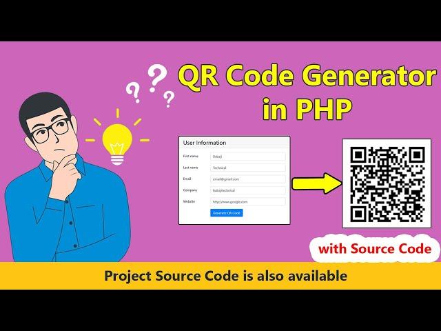 How to generate qr code in php with source code | PHP Tutorial