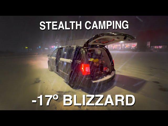 Winter Stealth Camping in a Blizzard  -17º