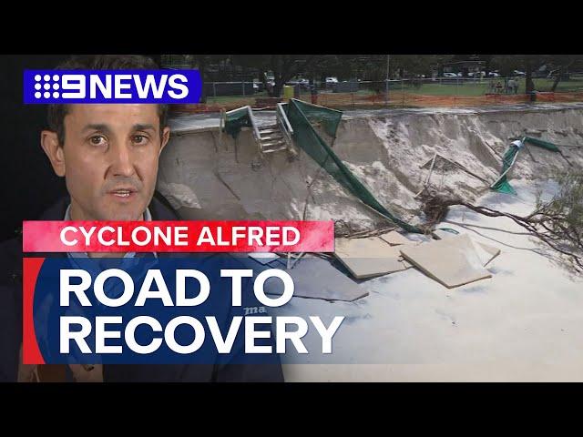 Queenslanders face aftermath of ex-Tropical Cyclone Alfred | 9 News Australia