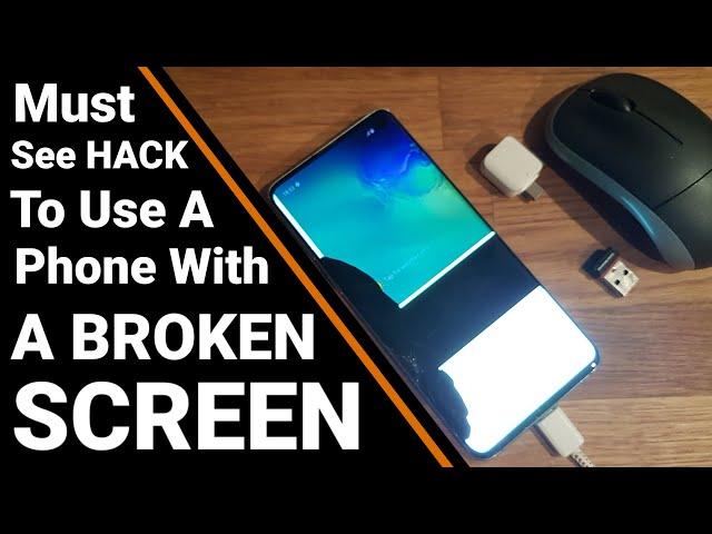 How to access unlock and use a phone with a BROKEN SCREEN, Samsung S10 cracked screen Android Phone