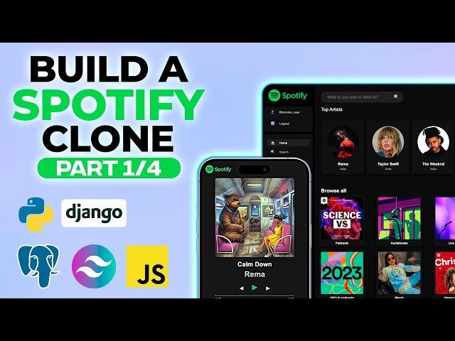 Build a Full-Stack Spotify Clone: Python, Django, Tailwind & PostgreSQL [Project Setup] (Part 1/4)