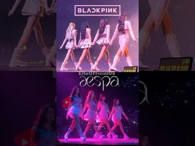 Which is better walk  BLACKPINK or AESPA ? #blackpink #aespa #shorts