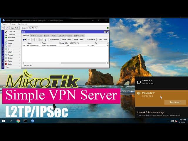 How to create a simple VPN server with Mikrotik ( L2TP/IPSec )