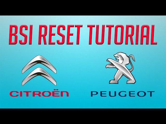  Tutorial how to BSI reset step by step on Citroen and Peugeot