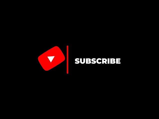 No Copyright Black Screen Subscribe Button Animation For Youtube Video | Black Screen Subscribe