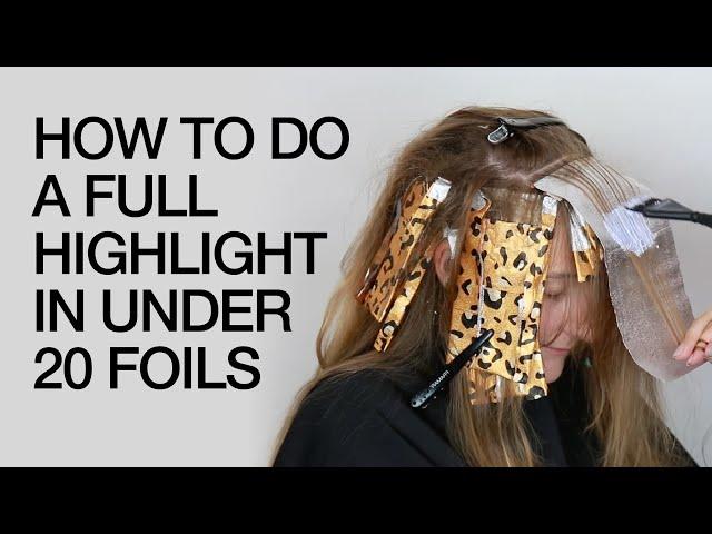 How To Do a Full Highlight in 20 Foils or Less | Hair Color Hacks | Kenra Color