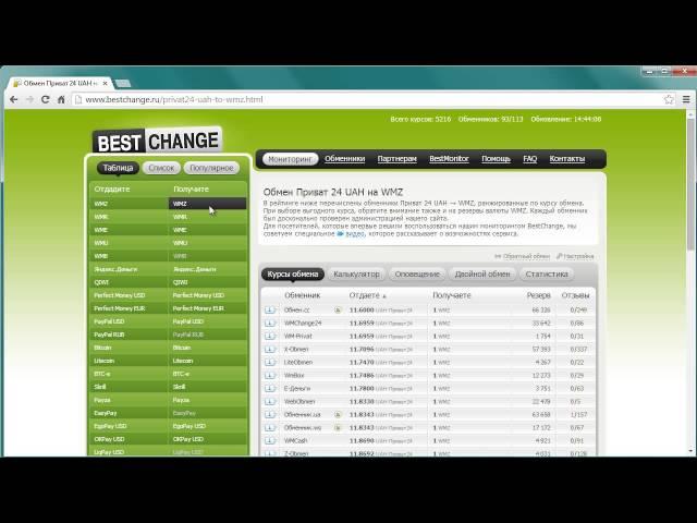 Обмен Приват24. Как пополнить WMZ-кошелек через Приват24?