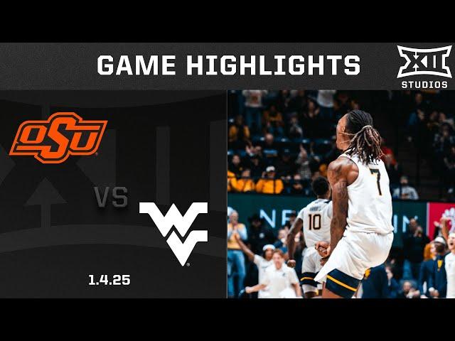 Oklahoma State vs. West Virginia Game Highlights | 2024-25 Big 12 Men's Basketball