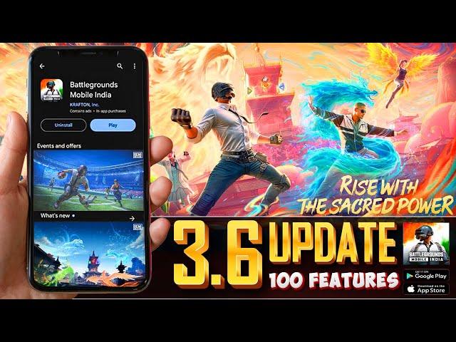 3.6 UPDATE is HERE - Top 100 Secret Features in Bgmi New Update - Explained