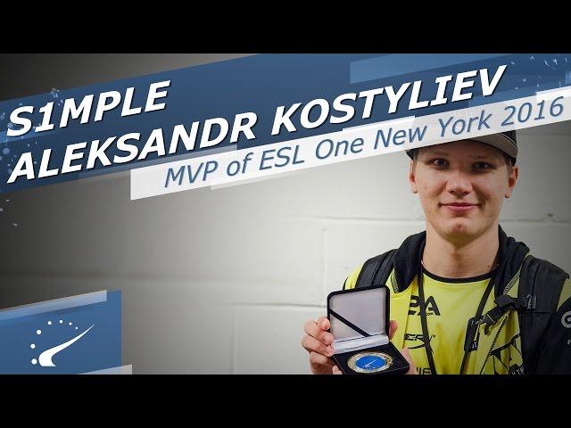 s1mple - HLTV MVP by BenQ of ESL One NY 2016