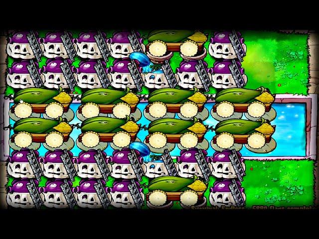 Weird 10 Cob Setup in Survival Pool Endless | Plants Vs. Zombies | 6800+ Flags