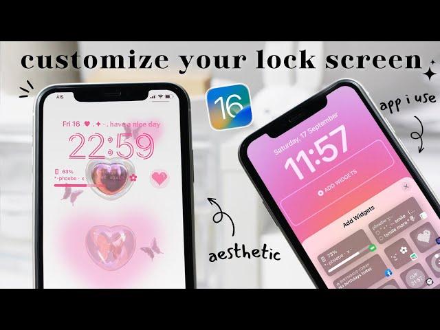 iOS16 how to customize your lock screen aesthetic  app & setting