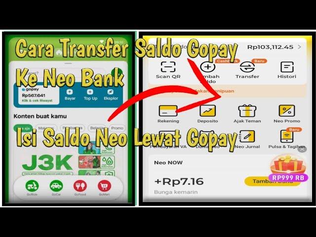 cara isi saldo Neo+ lewat gopay top-up Neo dari Gopay