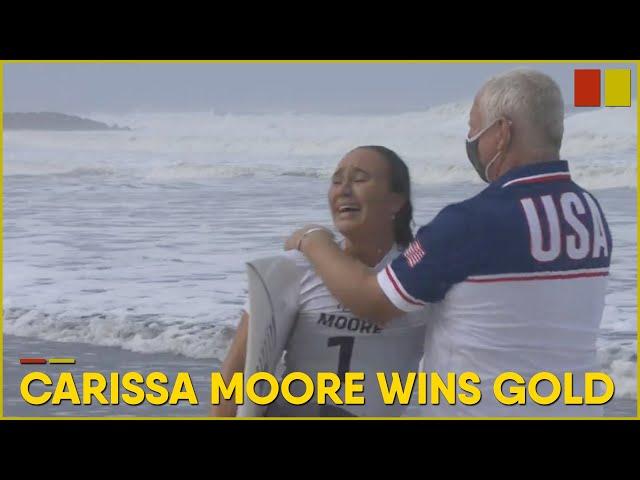 Carissa Moore, an American, wins first ever women's Olympic gold in surfing