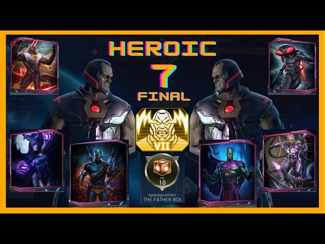 INJUSTICE 2 MOBILE - HEROIC 7 - FINAL - DARKSEID (DAWN OF APOKOLIPS Solo Raid Event) COMPLETED