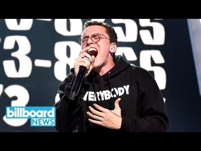 Logic Performs '1-800-273-8255' With Alessia Cara & Khalid at 2017 MTV VMAs | Billboard News