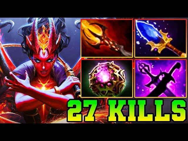 27 Kills + Ultra Kills QOP Dota 2 Mid - Best Queen Of Pain Dota 2 Pro Gameplay Guide Build 7.37