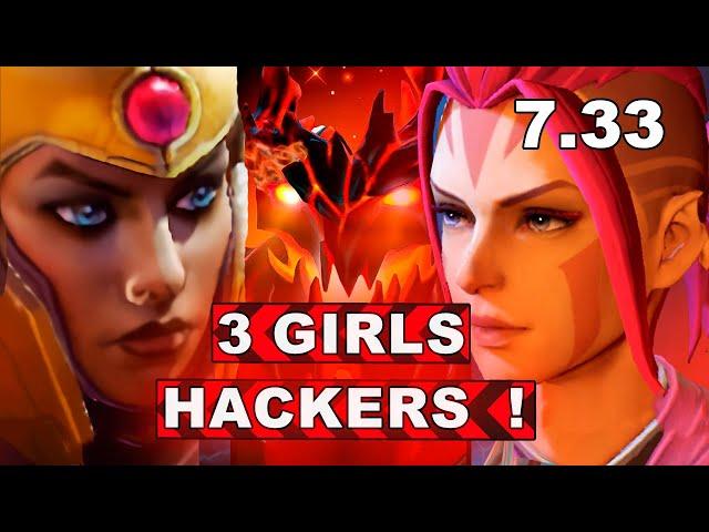 Dota 2 Cheater Busted - 3X GIRLS play FULL PACK OF SCRIPTS, MUST SEE !!!