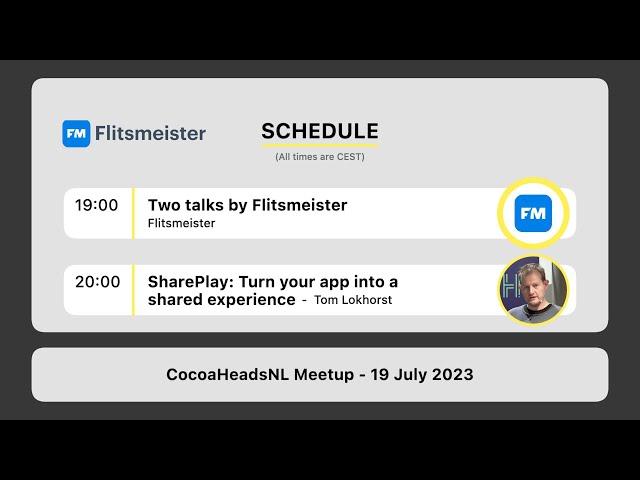 CocoaHeadsNL Meetup, 19 July 2023