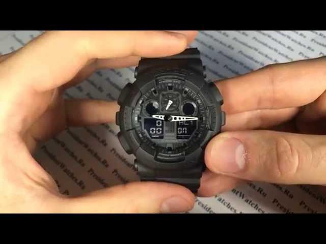 Полная настройка часов Casio G-Shock GA-100-1A1ER (все функции) - видео | Watch-Forum.RU