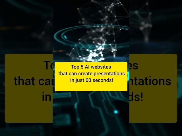 Top 5 AI websites to create presentations in 60 sec #shorts #ytshorts#trending #viral