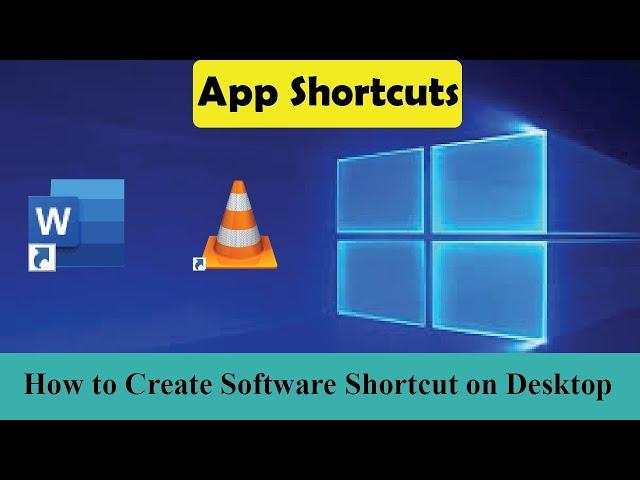 Software Shortcut on Desktop / Make Desktop Shortcuts in Windows 10 /Create App Shortcut on Desktop