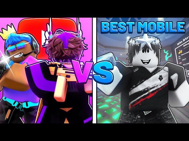 2 Youtubers VS #1 Mobile Player In Roblox Rivals!