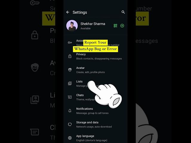 Report Your WhatsApp Bug or Glitch! #howto #whatsapp #bug #error