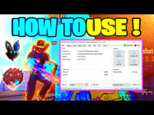 How To Change DPI In Free Fire | BS Tweaker Bluestacks 4 and Bluestacks 5 and MSI App Player