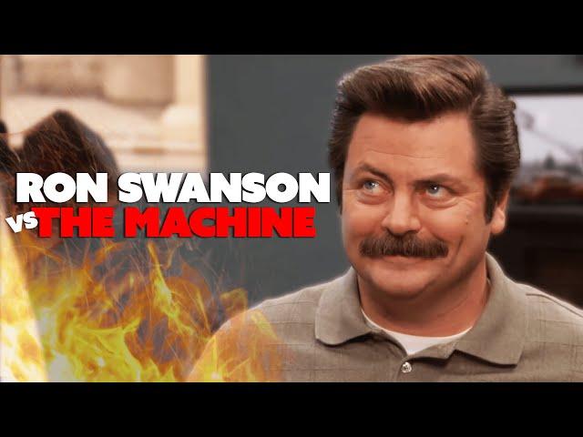 Ron Swanson VS The Machine | Parks & Recreation | Comedy Bites