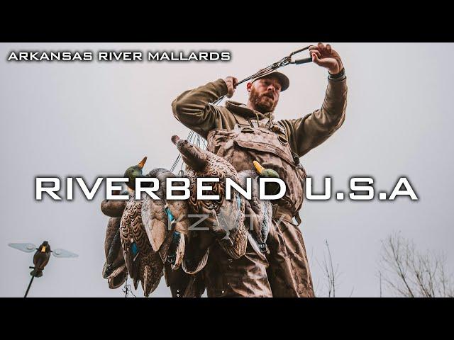 ARKANSAS RIVER MALLARDS!! (Island Duck Hunting) K Zone TV: "Riverbend USA"