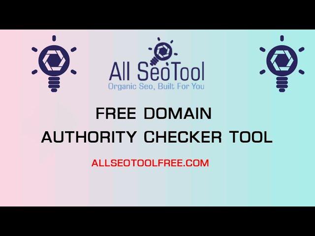 Domain Authority Checker | Smallseotools | Free Domain Authority Checker Tool