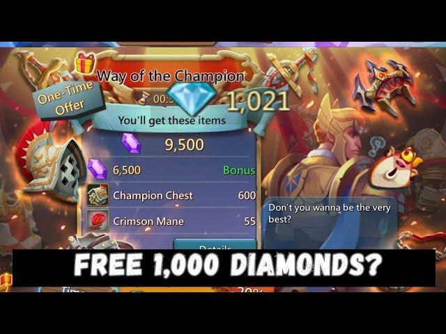 Lords mobile - I got free $10 ||  Creator turf event rewards || Free 1k diamonds