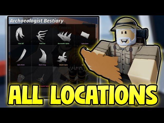 *FAST* How To Find ALL 10 PREHISTORIC FISH BONES LOCATIONS! New Archaeologist Bestiary! (Fisch)