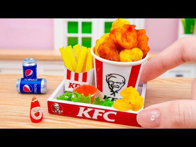 Miniature CookingKFC Nuggets + Spicy Sauce Challenge!️ #cooking #shorts #challenge #recipe