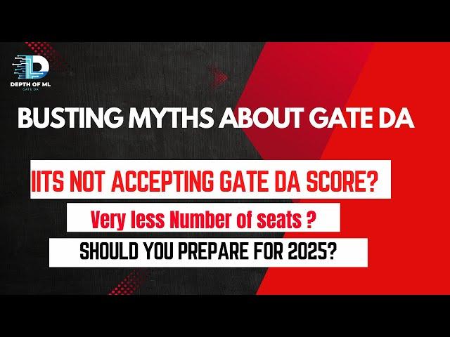 GATE DA Score Acceptance (The Truth)