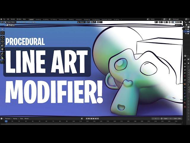 Brand New Blender Procedural Line Art Modifier.