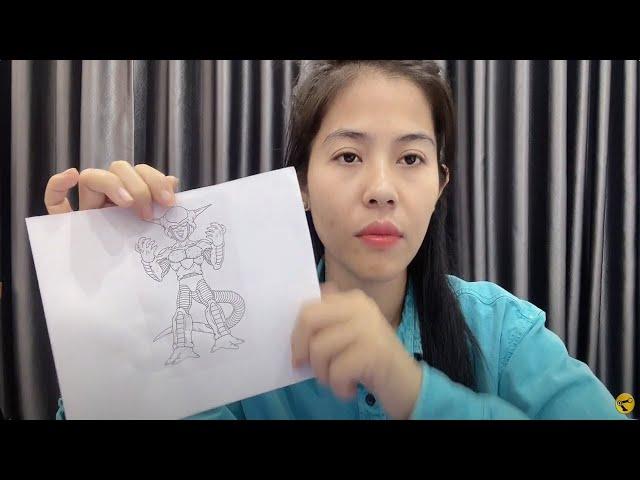 Share how to color a picture of a character in the movie Dragon Ball