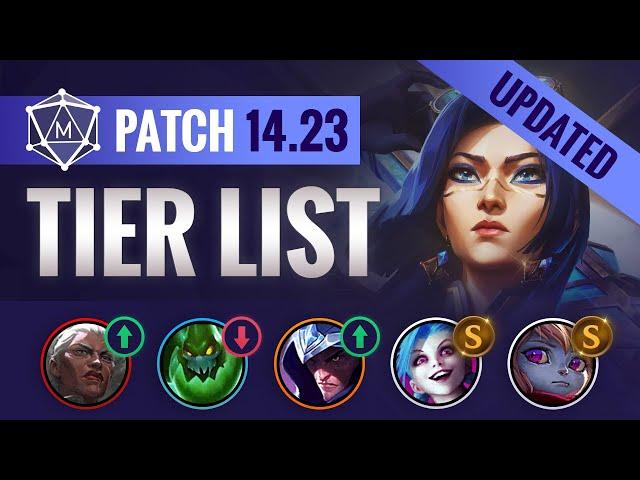 TIER LIST UPDATES for Patch 14.23 | League of Legends