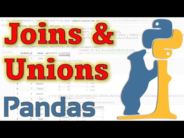 Joins & Unions in Python (Pandas) | Data Analyst Skill Tutorial #1