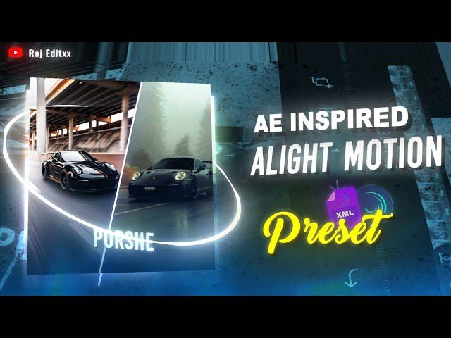 Car edit | Ae inspired Alightmotion preset| XML+scene|